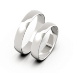 Aliança Meia Cana Reta 4mm Ouro 18k