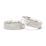 Aliança Pétalas Ouro 18k