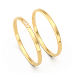 Aliança Lavanda Ouro 18K