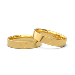 Aliança Gardênia Ouro 18k