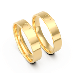 Aliança Gardênia Ouro 18k