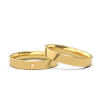 Aliança Lírios Ouro 18k