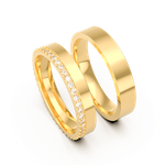 Aliança Sunny Smile Ouro 18k