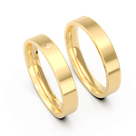 Aliança Lírios Ouro 18k
