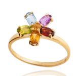 Anel Flores Ouro 18k