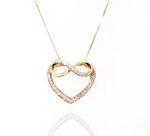 Colar Coração Infinito Ouro 18k