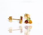 Brinco Pedras Brasileiras Ouro 18k