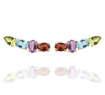 Brinco Pedras Brasileiras Ouro 18k