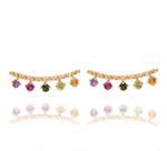 Brinco Pedras Brasileiras Ouro 18k