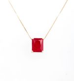 Colar Sentidos em Ouro 18k com Jade Vermelha, Jade Verde e Ônix – Design Elegante 
