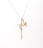 Colar Pingente Fé Ouro 18k