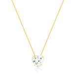 Colar Ponto de Luz Coração Ouro 18k