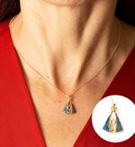 Colar Nossa Sra Aparecida Ouro 18k