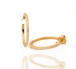 Brinco Argola Ouro 18k| Diamantes