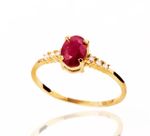 Anel Formatura Rubi 18k