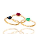 Anel Pedras Naturais Ouro 18k