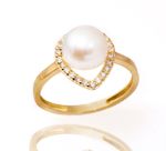 Anel Pérola Ouro 18k