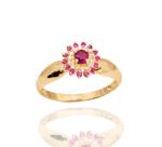 Anel Formatura Rubi 18k