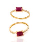 Anel Rubi Natural 18k