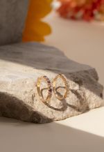 Meia Aliança Mix Color Ouro 18k