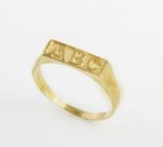 Anel Infantil ABC Ouro 18k