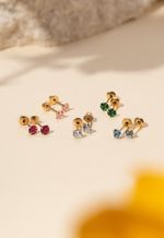 Brinco Girassolzinho Ouro 18K