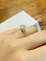 Anel Solitário Ouro 18k
