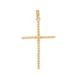 Pingente Cruz Bolinha Ouro 18k