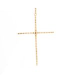 Pingente Cruz Bolinha Ouro 18k