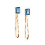Brinco Corrente Topázio London Ouro 18k