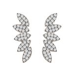 Brinco Navetes com Diamantes Ouro 18k