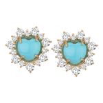 Brinco Turquesa Ouro 18k