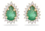 Brinco Esmeralda Ouro 18k