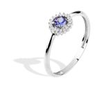 Anel Tanzanita Ouro 18k-Diamantes