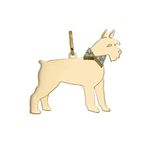 Pingente Pet Schnauzer Ouro 18k