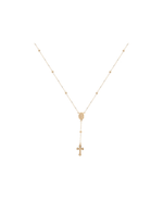 Colar Terço Bolinha Ouro 18k