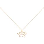 Colar Flor de Lótus Ouro 18k – Feito a Laser com Delicadeza