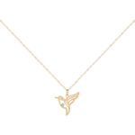 Colar Beija-Flor Diamante Ouro 18k