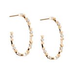Brinco Meia Argola Ouro 18k