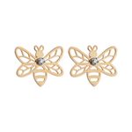 Brinco Abelha Vazada Ouro 18k