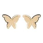 Brinco de Borboleta Lisa Ouro 18k