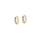 Brinco Argolinha Lisa Quadrada Ouro 18k