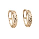 Brinco Argolinha Trabalhada Ouro 18k