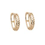 Brinco Argolinha Trabalhada Ouro 18k