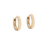 Brinco Argolinha Lisa Quadrada Ouro 18k
