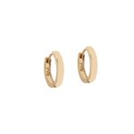 Brinco Argolinha Lisa Quadrada Ouro 18k