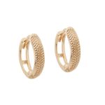 Brinco Argolinha Trabalhada Ouro 18k