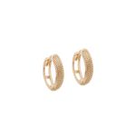 Brinco Argolinha Trabalhada Ouro 18k
