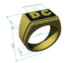 Anel Masculino Trabalhado Ouro 18k