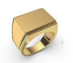 Anel Masculino Trabalhado Ouro 18k